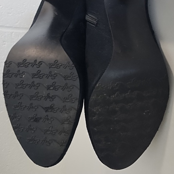 Soft Style Black Vegan Suede Fold Over Side Zip Padded Insole Ankle Boots - Picture 8 of 14